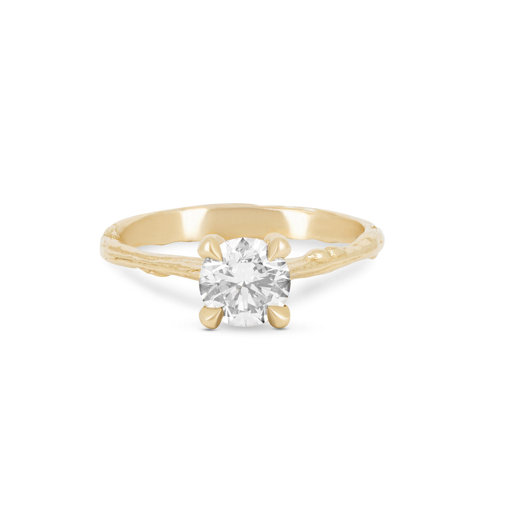 Darling 0.5ct Diamond Engagement Ring - 14k Gold Twig Band