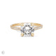 Front view of the 2ct Darling Eternity Solitaire Diamond Engagement Ring in 14k solid gold, featuring a solitaire diamond and an eternity-set band.