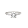 Thumbnail of Front view of the Darling Eternity 1.5ct Solitaire Diamond Engagement Ring in 14k white gold, featuring a solitaire diamond and an eternity-set band.