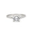Front view of the Darling Eternity 1.5ct Solitaire Diamond Engagement Ring in 14k white gold, featuring a solitaire diamond and an eternity-set band.