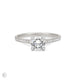 Front view of the Darling Eternity 1ct Solitaire Diamond Engagement Ring in 14k white gold, featuring a solitaire diamond and an eternity-set band.