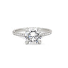 Thumbnail of Front view of the Darling Eternity 2ct Solitaire Diamond Engagement Ring in 14k white gold, featuring a solitaire diamond and an eternity-set band.
