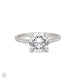 Front view of the Darling Eternity 2ct Solitaire Diamond Engagement Ring in 14k white gold, featuring a solitaire diamond and an eternity-set band.