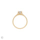 Top-down view of the Darling Eternity Solitaire Diamond Engagement Ring in 14k solid gold, highlighting the central solitaire diamond and eternity band.