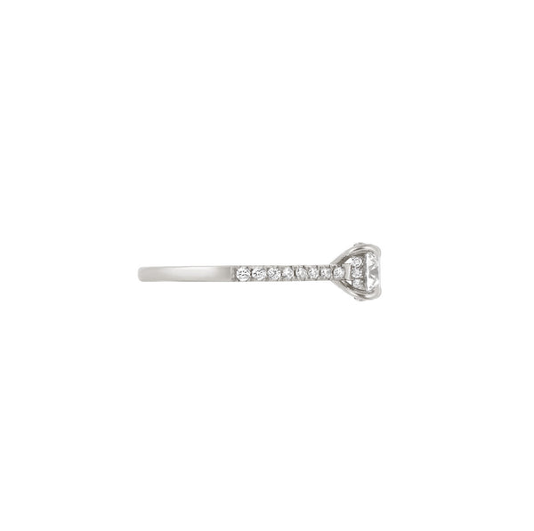 Alternative view of Darling - Eternity Solitaire Diamond Engagement Ring 14k White Gold