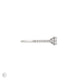 Side profile of the Darling Eternity Solitaire Diamond Engagement Ring in 14k white gold, showcasing the eternity-set band and elevated solitaire diamond.