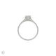 Top-down view of the Darling Eternity Solitaire Diamond Engagement Ring in 14k white gold, highlighting the central solitaire diamond and eternity band.