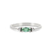 Thumbnail of Daydreamer Ring Marquise Emerald & Diamond Ring - 14k Polished White Gold