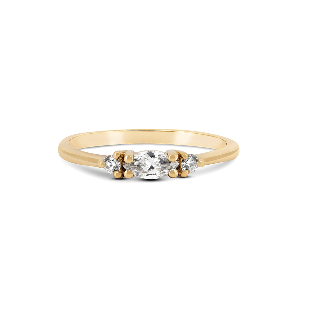 Daydreamer Ring Marquise Lab Grown Diamond Ring - 14k Polished Gold