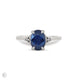 Thumbnail of Dewlight - Blue Sapphire Engagement Ring 14k White Gold