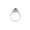 Thumbnail of Dewlight 1ct Blue Sapphire Oval Engagement Ring - 14k White Gold Polished Band