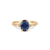 Thumbnail of Front view of the Dewlight Blue Sapphire Engagement Ring in 14k solid gold, featuring a large oval blue sapphire on a twig band.