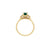 Dewlight 1ct Emerald Oval Engagement Ring - 14k Gold Polished Band