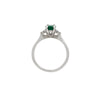 Thumbnail of Dewlight 1ct Emerald Oval Engagement Ring - 14k White Gold Polished Band