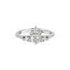 Thumbnail of Diamond Crown Claddagh North Star Gold Ring - 14k White Gold