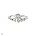 Thumbnail of Diamond Crown Claddagh North Star Gold Ring - 14k White Gold