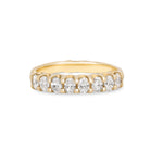 Front view of the Everlasting Oval Eternity Ring in 14k gold, featuring oval-cut diamonds set in a full eternity band.