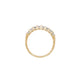 Top-down view of the Everlasting Oval Eternity Ring in 14k gold, highlighting the half eternity oval diamond band.