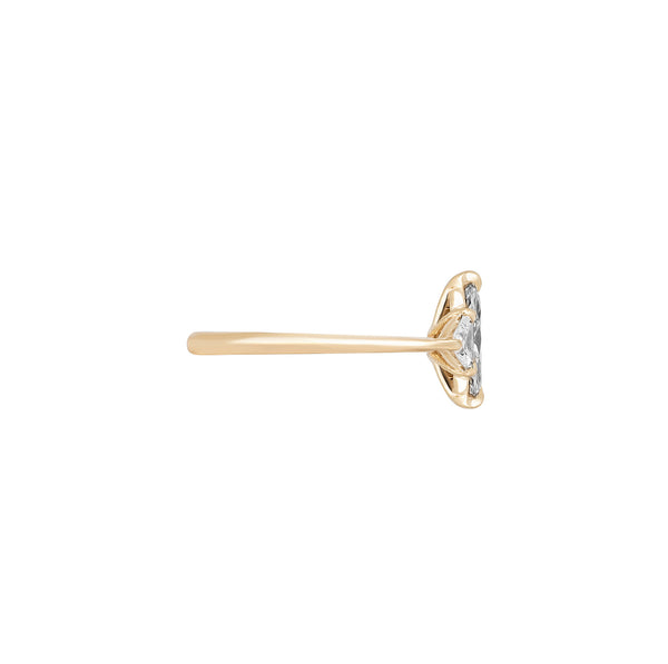 Alternative view of Everlasting Strength 0.7ct Lab-Grown Oval Diamond Engagement Ring - 14k Gold Polished Band