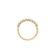 Top-down view of the Forever Diamond Eternity Ring in 14k solid gold.
