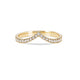 Front view of the Future Awaits Arrow Diamond Eternity Ring in 14k solid gold, featuring a half eternity band of diamonds.