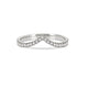 Front view of the Future Awaits Arrow Diamond Eternity Ring in 14k white gold, featuring a half eternity band of diamonds.