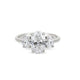 Guiding Light Trilogy - Oval Diamond Engagement Ring 14k White Gold