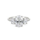 Guiding Light Trilogy - Oval Diamond Engagement Ring 14k White Gold