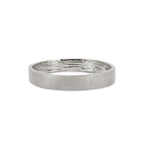 Front view of the Hawthorn Bark 4mm Men's Wedding Band in 14k polished white gold, featuring a textured bark finish.