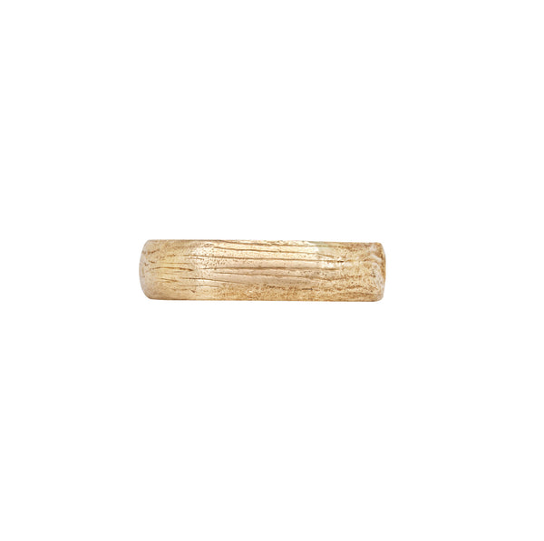 Alternative view of Hawthorn Bark Men's Wedding Ring - 14k Gold (Wide Band)