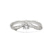 Front view of the Hawthorn Lab-Grown Diamond Arrow Ring in 14k white gold, showcasing the arrow-shaped design on a twig band.