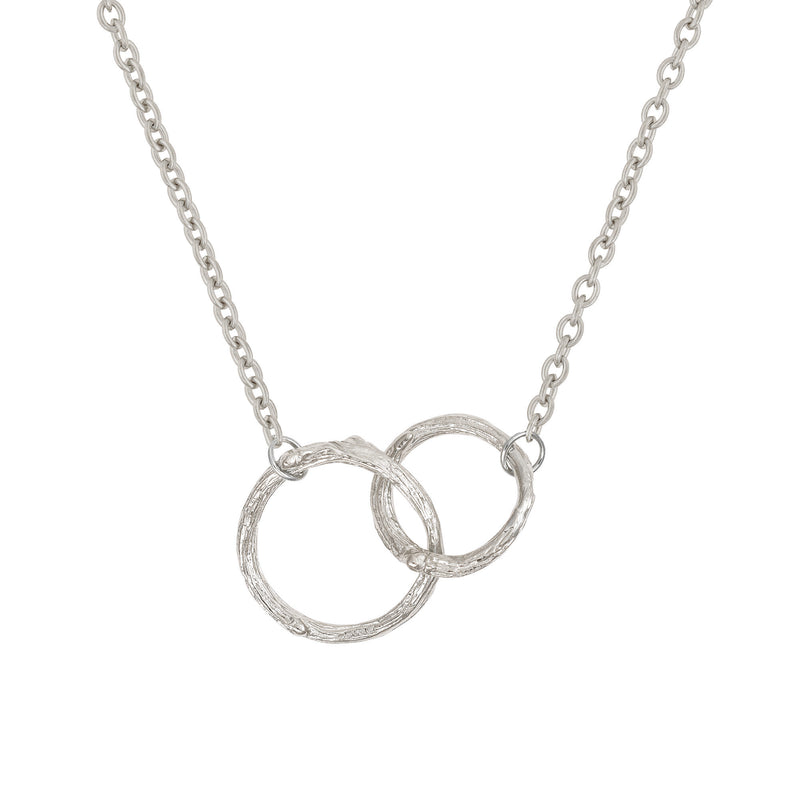 Hawthorn Twig Necklace - 14k White Gold