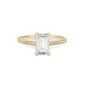 Thumbnail of Heritage 2ct emerald cut diamond engagement ring in 14k solid gold with eternity band, featuring lab-grown or classic diamond by Chupi.