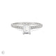 Thumbnail of Heritage - Eternity Emerald Cut Diamond Engagement Ring with Eternity Set Band 14k White Gold