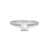 Thumbnail of Heritage - Eternity Emerald Cut Diamond Engagement Ring with Eternity Set Band 14k White Gold