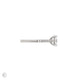 Side profile of the Heritage Eternity Emerald Cut Diamond Engagement Ring in 14k white gold, showcasing the eternity-set band and elevated diamond setting.