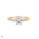 Front view of the Heritage Eternity Radiant Cut 1.5ct Diamond Engagement Ring in 14k gold, featuring a radiant-cut diamond with an eternity-set band.