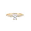 Thumbnail of Front view of the Heritage Eternity Radiant Cut 1ct Diamond Engagement Ring in 14k gold, featuring a radiant-cut diamond with an eternity-set band.