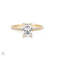 Front view of the Heritage Eternity Radiant Cut 2ct Diamond Engagement Ring in 14k gold, featuring a radiant-cut diamond with an eternity-set band.
