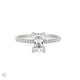 Front view of the Heritage Eternity Radiant Cut 2ct Diamond Engagement Ring in 14k white gold, featuring a radiant-cut diamond with an eternity-set band.