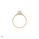 Top-down view of the Heritage Eternity Radiant Cut Diamond Engagement Ring in 14k solid gold, highlighting the central radiant-cut stone and the full eternity band.
