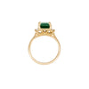 Thumbnail of Hero Ring 1.8ct Green Tourmaline & Diamond Ring - 14k Polished Gold