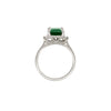 Thumbnail of Hero Ring 1.8ct Green Tourmaline & Diamond Ring - 14k Polished White Gold