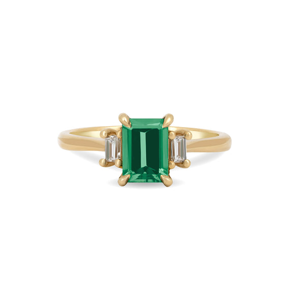 Hero 1ct Green Tourmaline Ring - 14k Gold