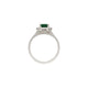 Top-down view of the Hero 1ct Green Tourmaline Ring in 14k white gold.