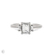 Thumbnail of Hero - Emerald Cut Three Stone Diamond Engagement Ring 14k White Gold