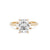 Hero - Radiant Cut Three Stone Diamond Engagement Ring 14k Gold