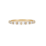 Front view of the Hero Eternity Baguette Diamond Ring in 14k gold, featuring baguette diamonds.