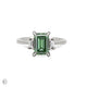Thumbnail of Hero - Emerald Cut Three Stone Green Lab Grown Diamond Engagement Ring 14k White Gold