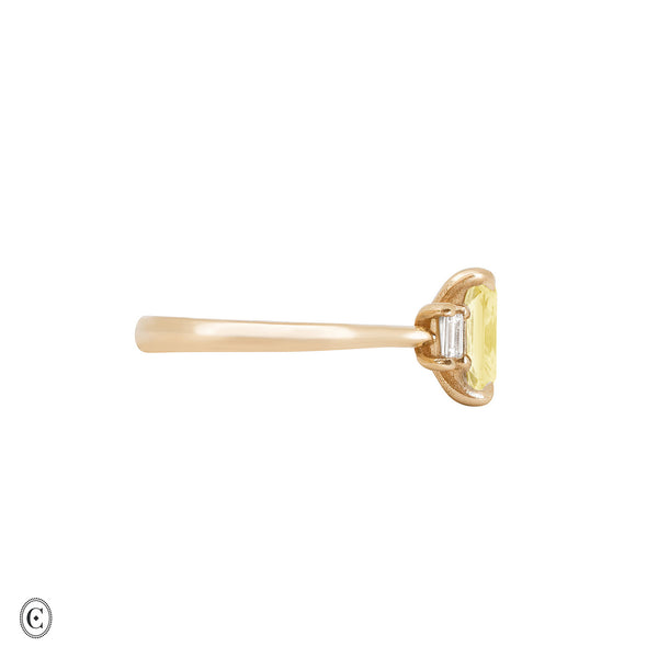 Alternative view of Hero - Radiant Lab Grown Yellow Diamond Engagement Ring 14k Gold